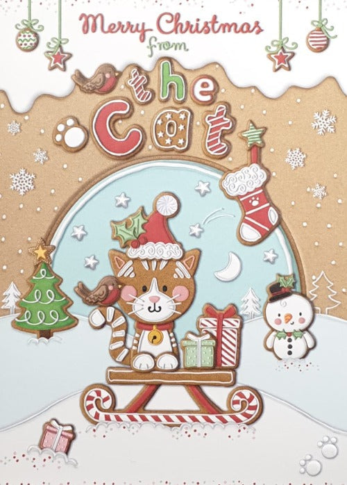 Pet Cat Christmas Card