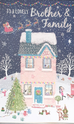 Brother And Family Christmas Card