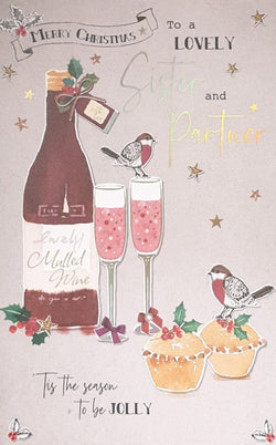 Sister And Partner Christmas Card