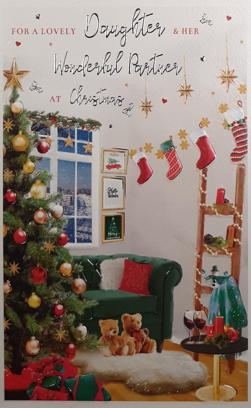 Daughter And Her Partner Christmas Card