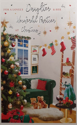 Daughter And Her Partner Christmas Card