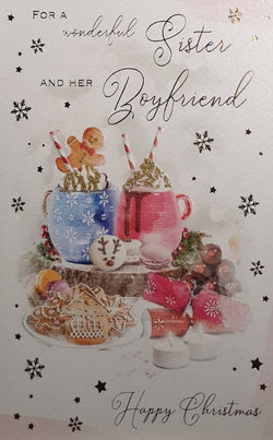 Sister And Her Boyfriend Christmas Card