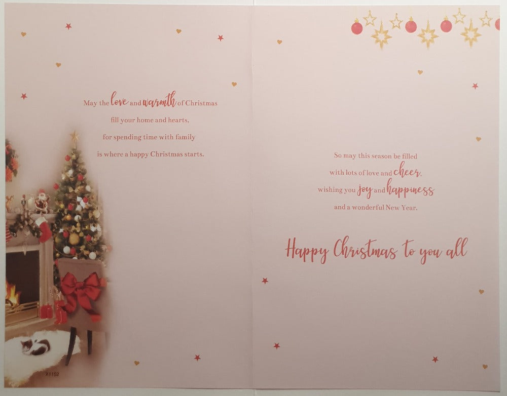 Sister And Family Christmas Card