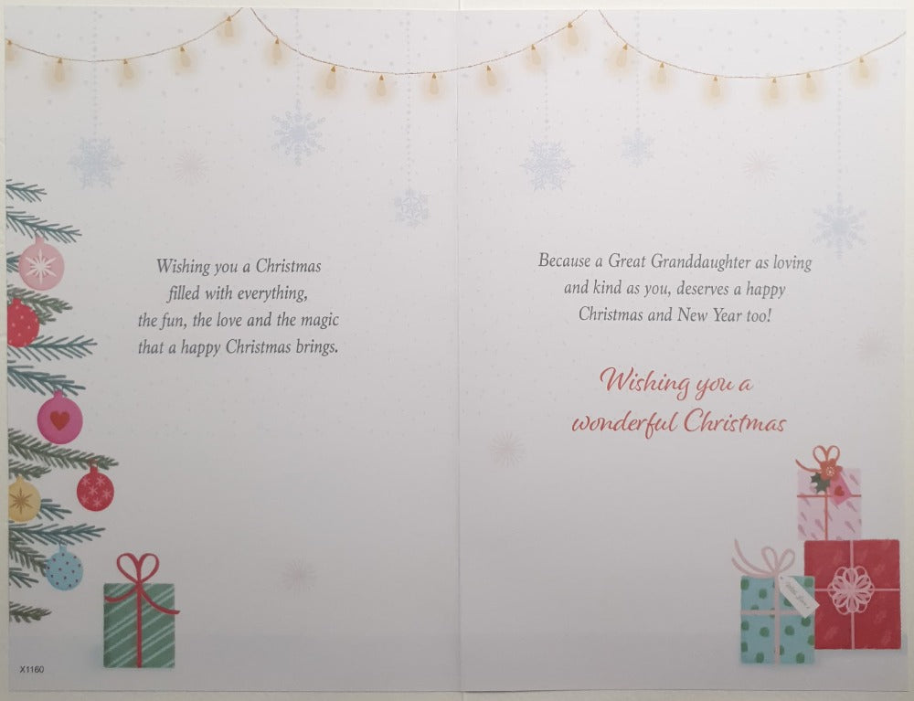 Great Granddaughter Christmas Card