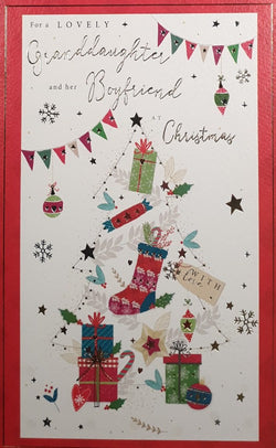 Granddaughter And Her Boyfriend Christmas Card