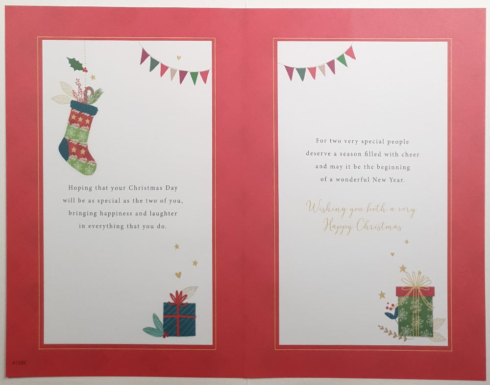 Granddaughter And Her Boyfriend Christmas Card