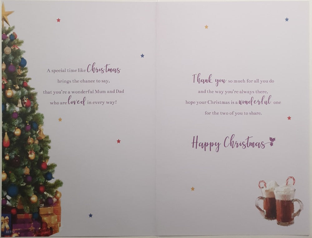 Mum And Dad Christmas Card