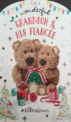 NIECE & PARTNER HUSBAND BOYFRIEND FIANCE AND OR FAMILY CHRISTMAS CARD CUTE TRAD