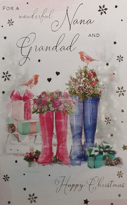 Nana And Grandad Christmas Card