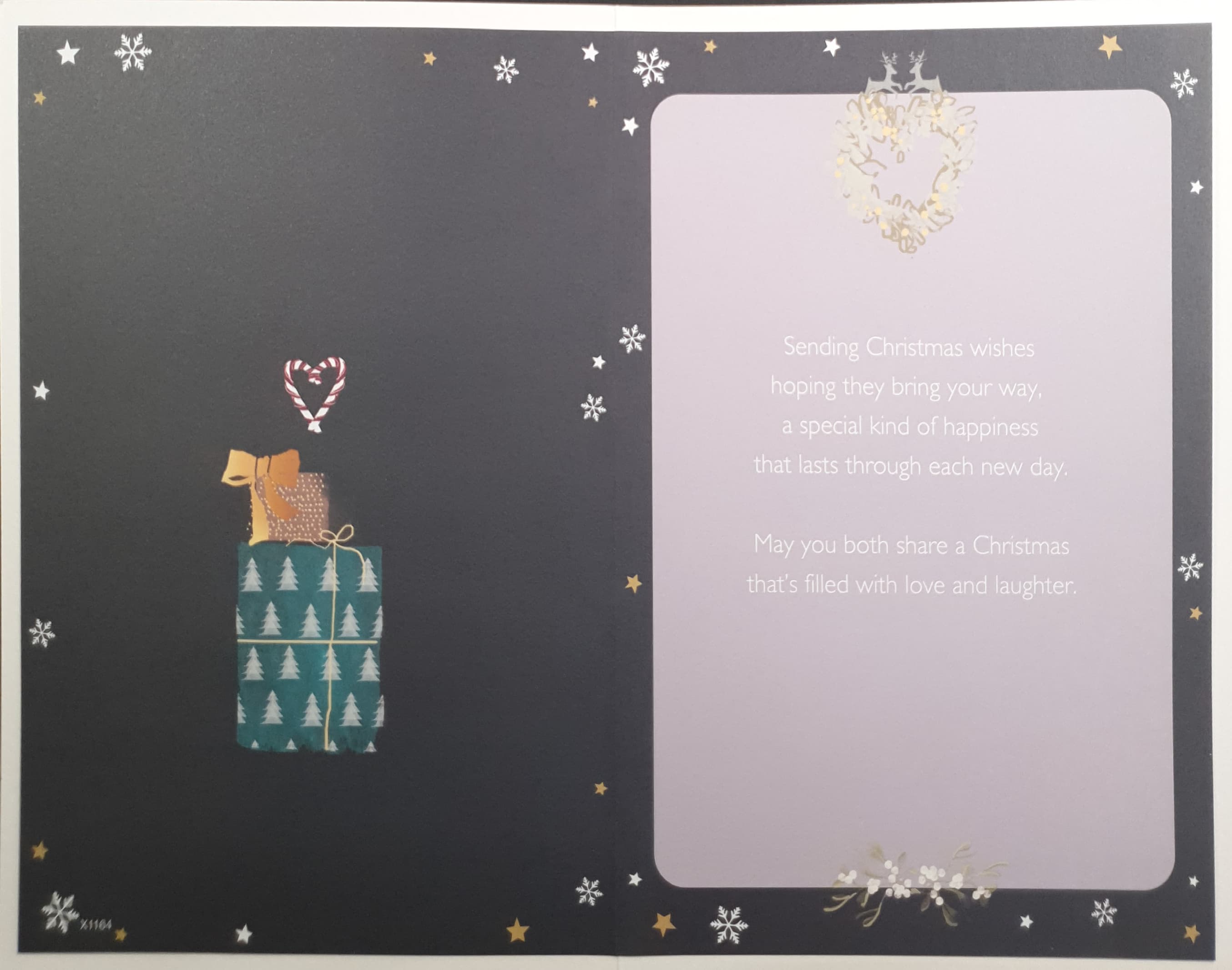 Son & Daughter in Law - Shiny Gold Font, Wreath & Gift Boxes