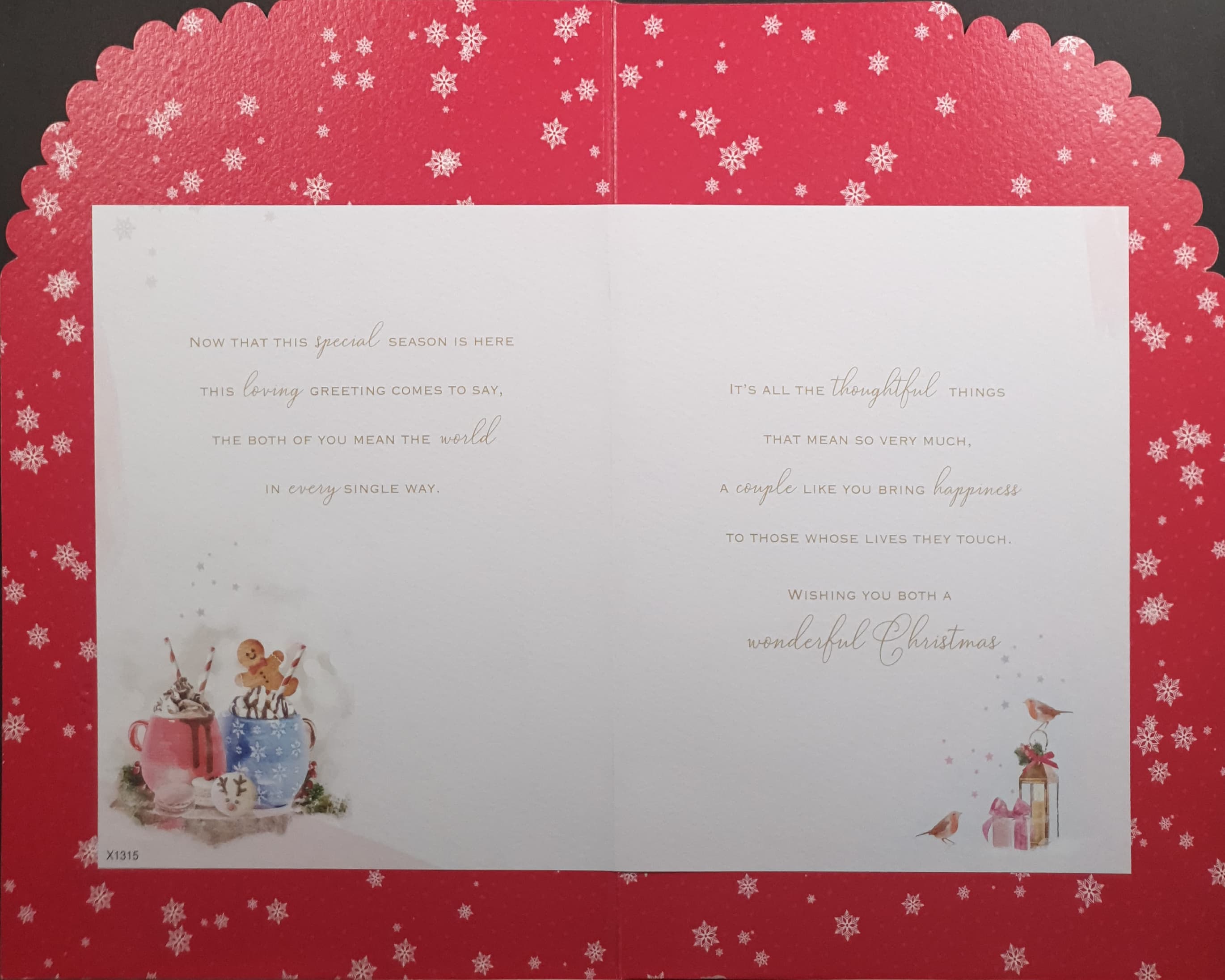 Son & Daughter in Law Christmas Card - Christmas Hot Chocolate & Cookies