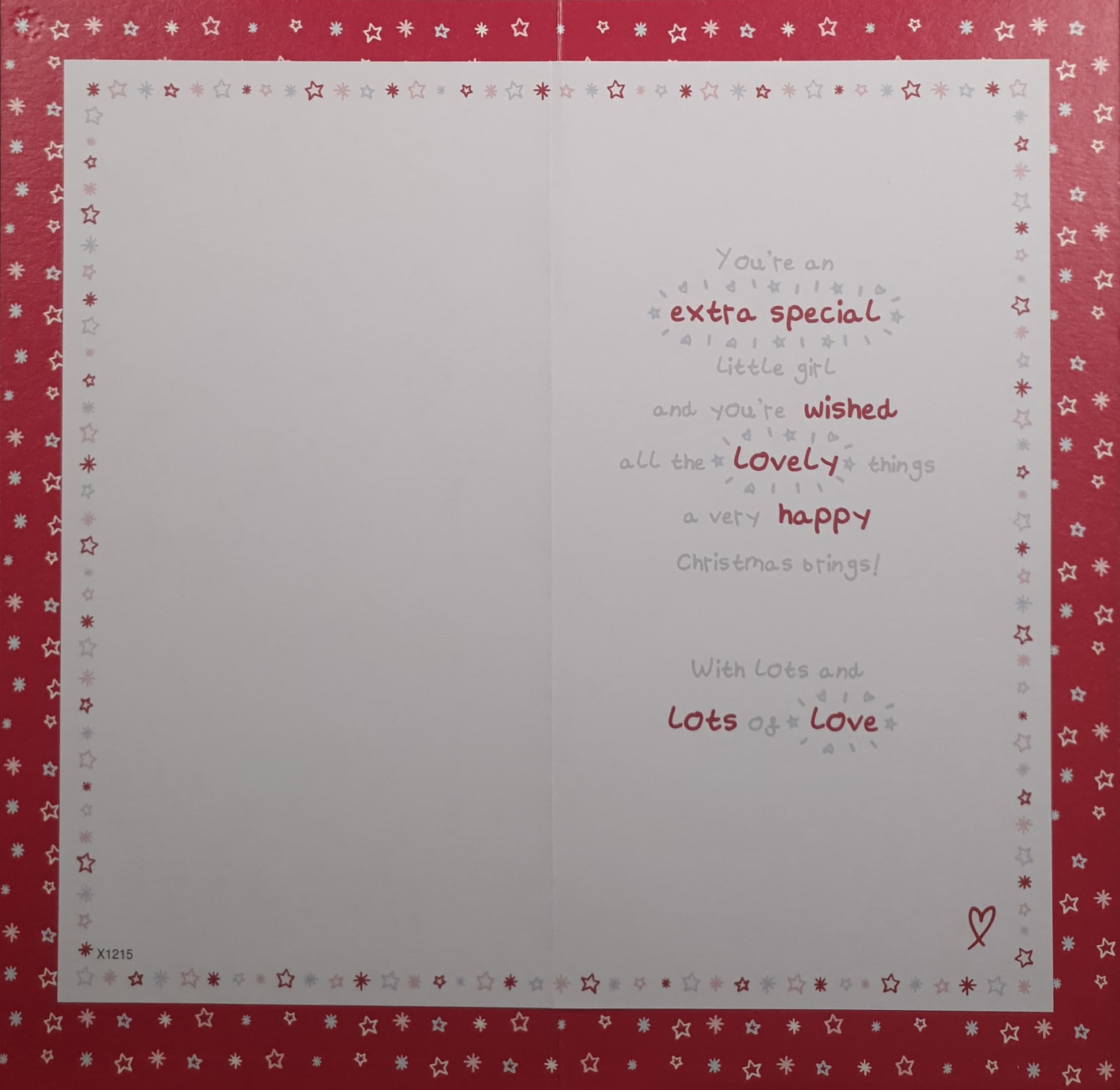 Great Grandaughter First Christmas Card - Cute Bunny Wearing Hat & Gift