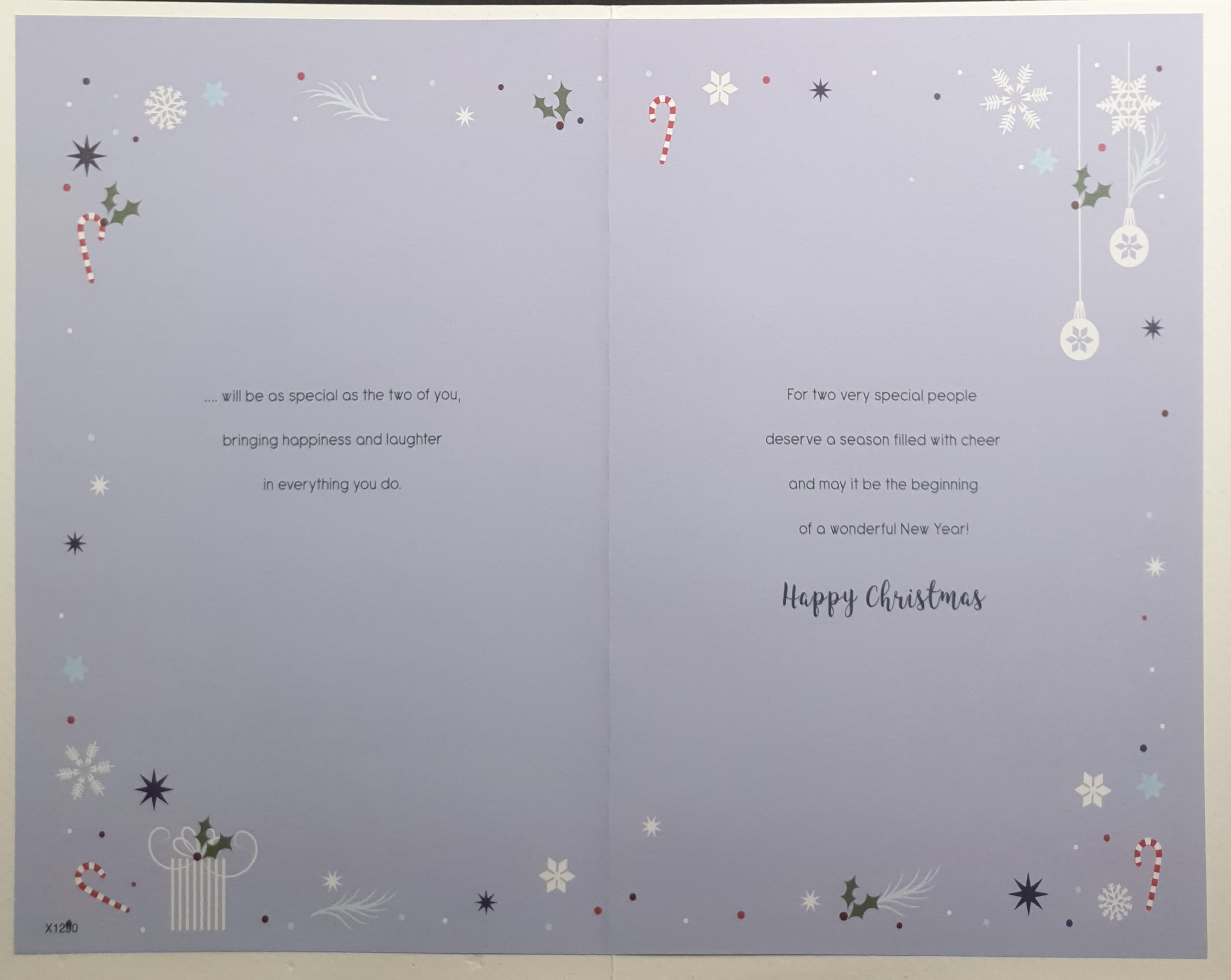 Special Parents Christmas Card - With Love At Christmas / Sparkly Tree