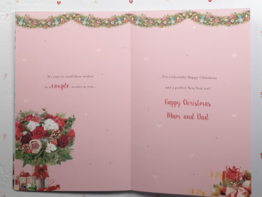 Large Special Mam And Dad Christmas Card