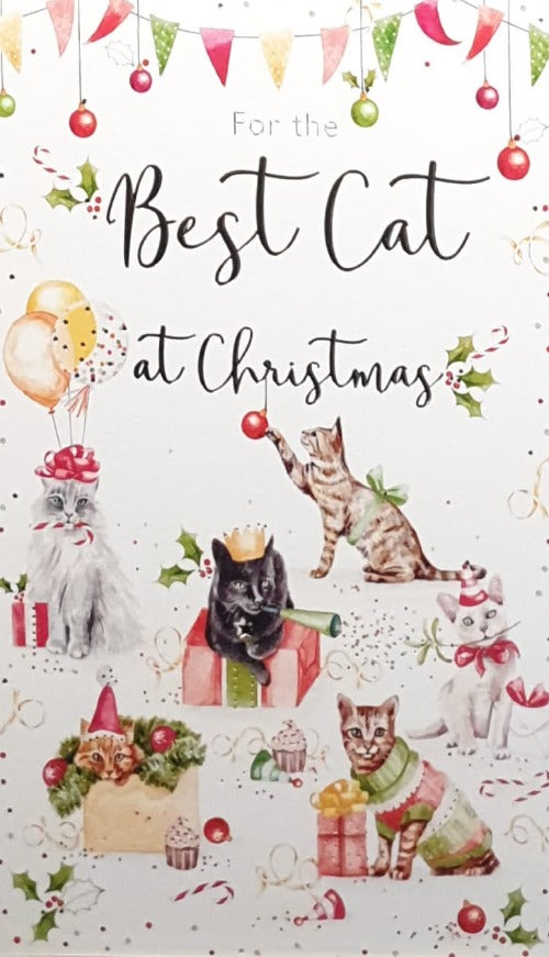 Pet Cat Christmas Card