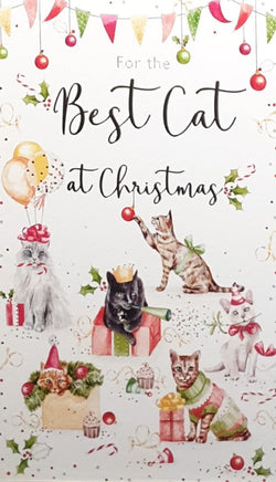 Pet Cat Christmas Card