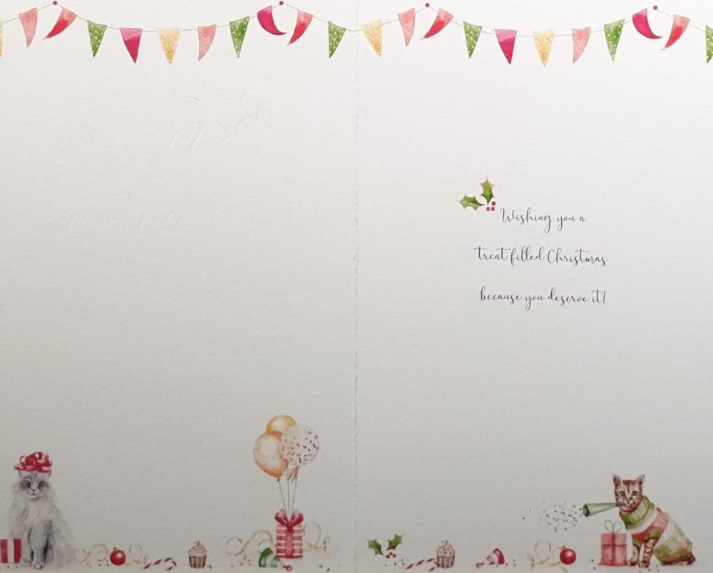 Pet Cat Christmas Card