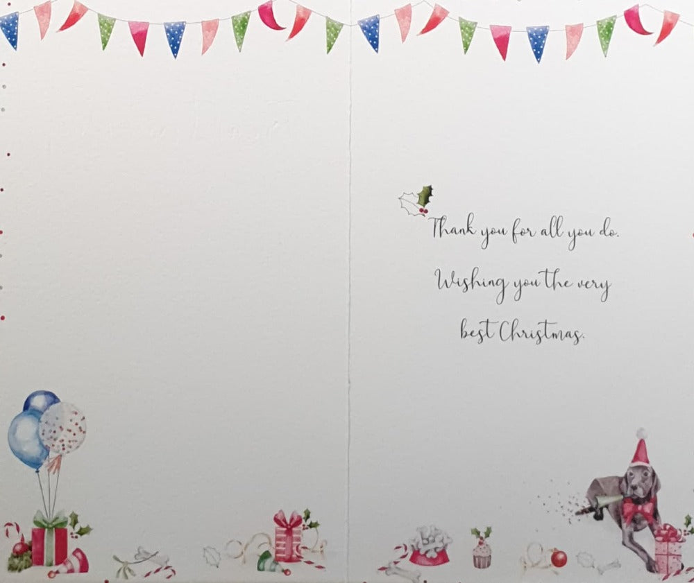 Pet Dog Christmas Card 