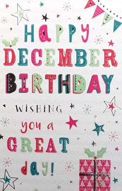 December Birthday Christmas Card