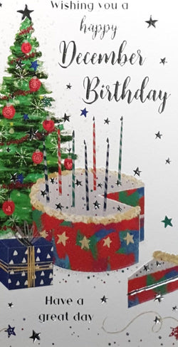 December Birthday Christmas Card