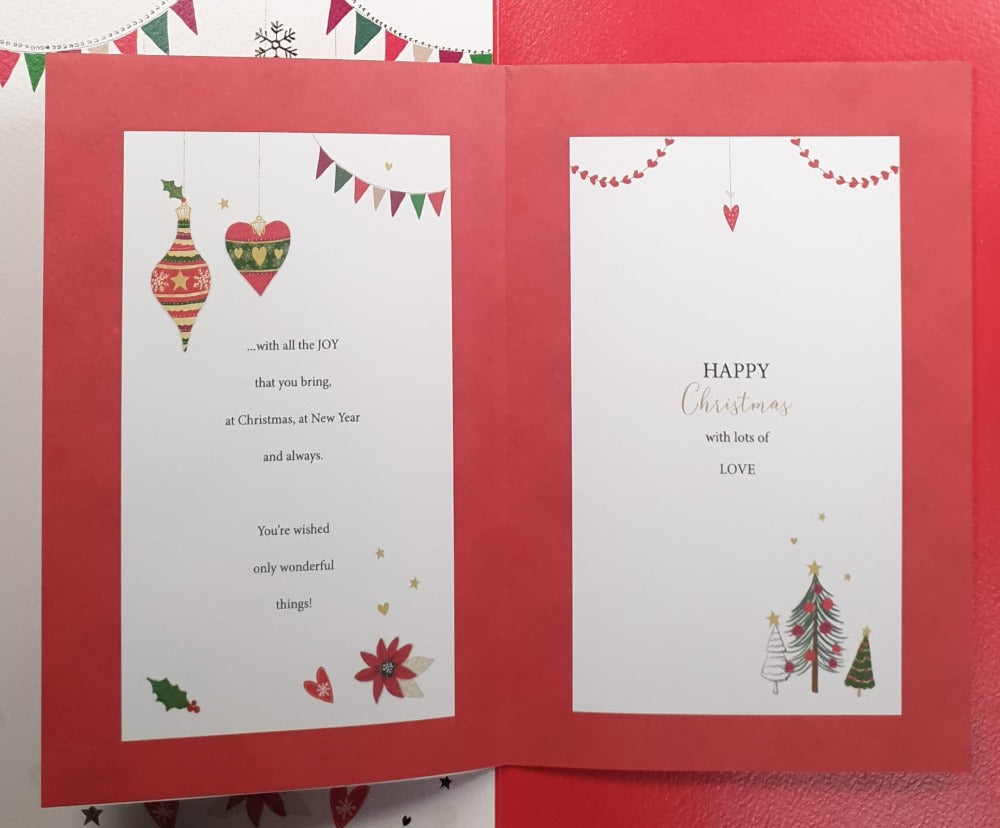 Large Granddaughter Christmas Card