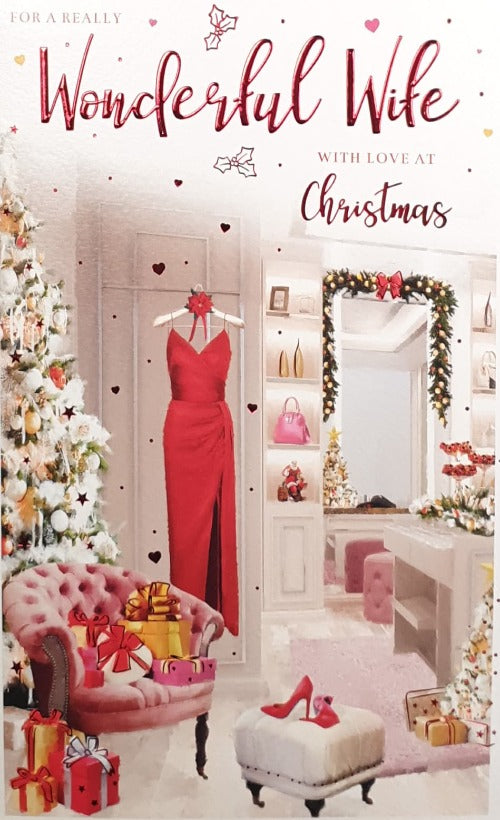 Large Wife Christmas Card