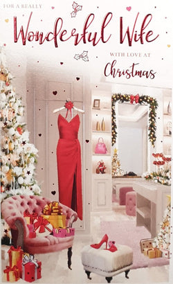 Large Wife Christmas Card