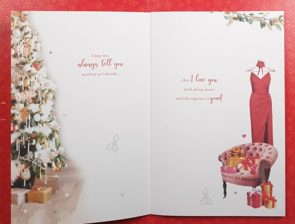 Large Wife Christmas Card