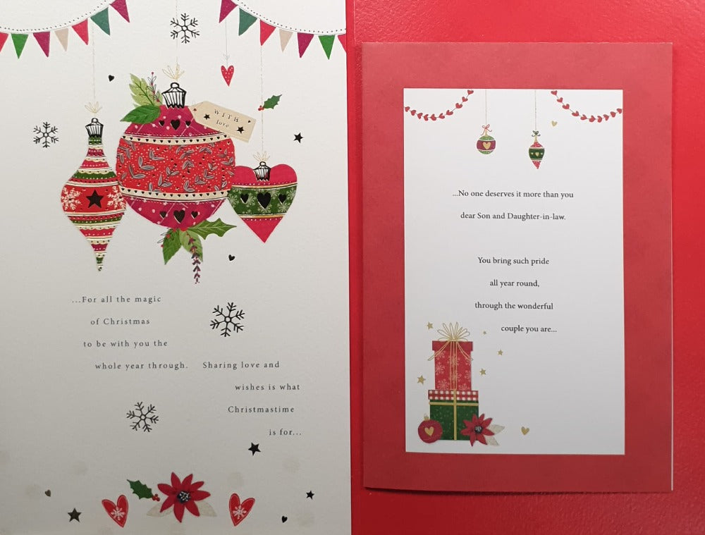 Special Son And Daughter In Law Christmas Card