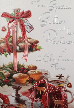 Special Sister And Her Partner Christmas Card