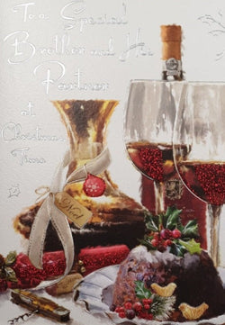 Special Brother And His Partner Christmas Card