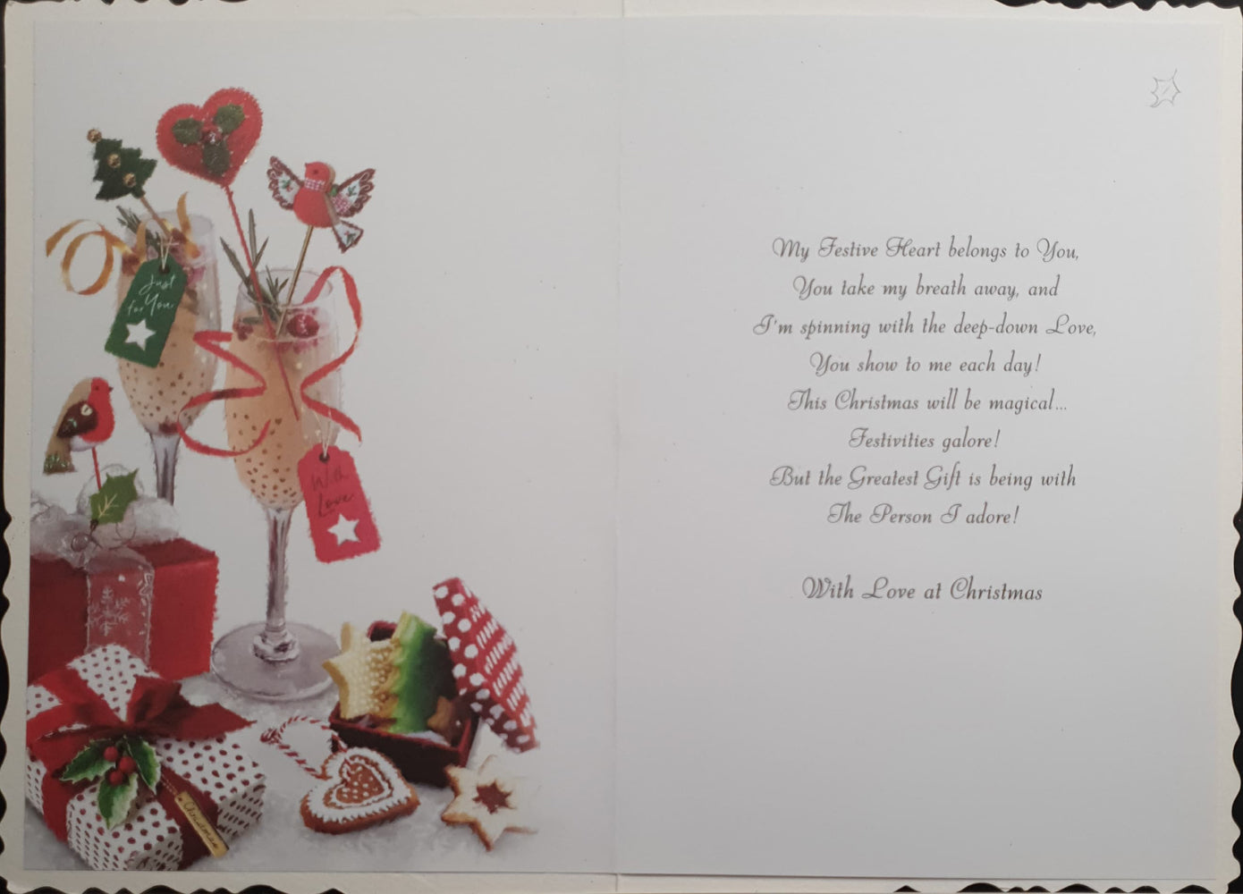 Special Partner Christmas Card - Champagne & Gifts