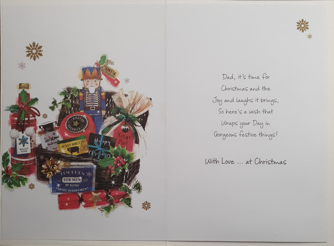Dad Christmas Card - Toffees For Men & Mulled Wine
