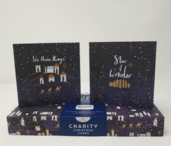 Charity Christmas Cards - Box of 10 / Focus Ireland  - Three Kings Travelling & Stars