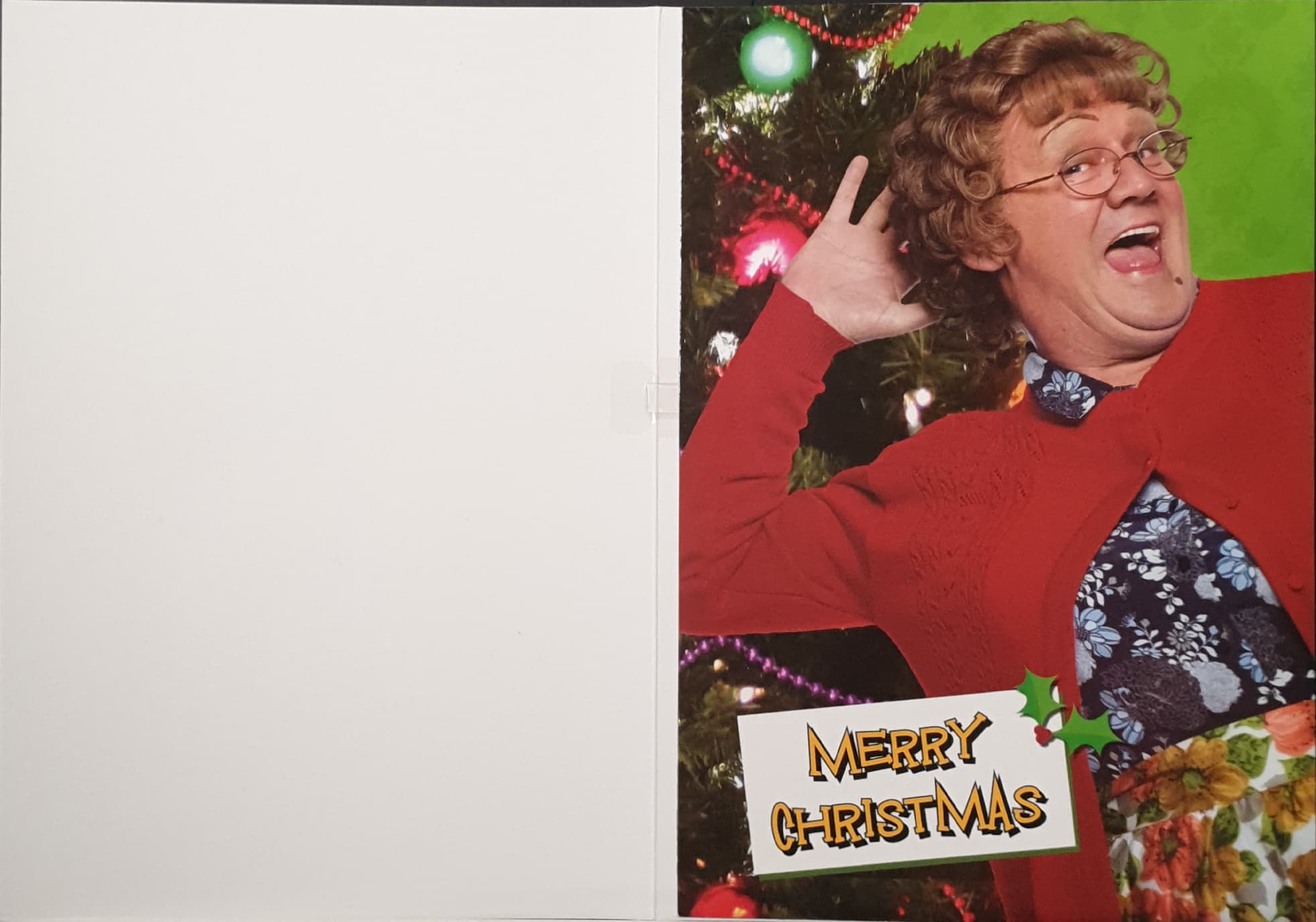 Funny Christmas Card -Stuck In Chimney & Shout