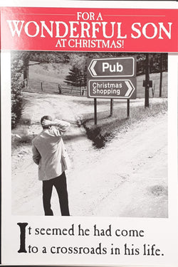 Son Christmas Card - Funny / Crossroad & In His Life