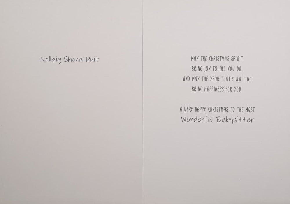 Babysitter Christmas Card