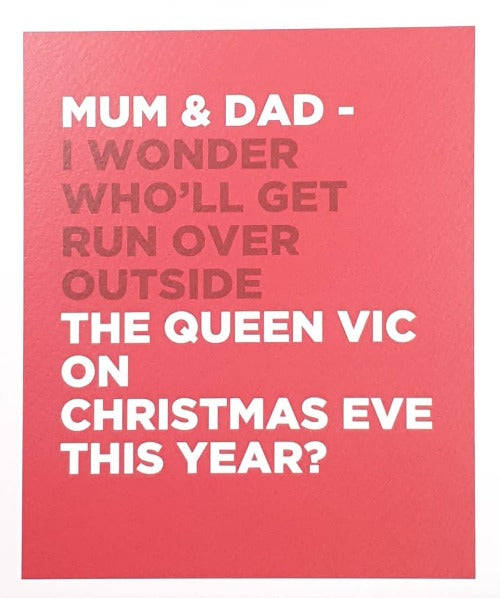 Funny Mum And Dad Christmas Card