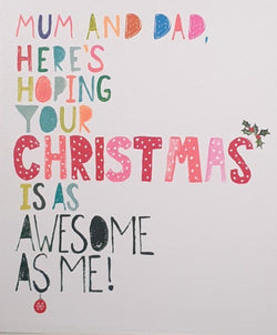 Mum And Dad Christmas Card