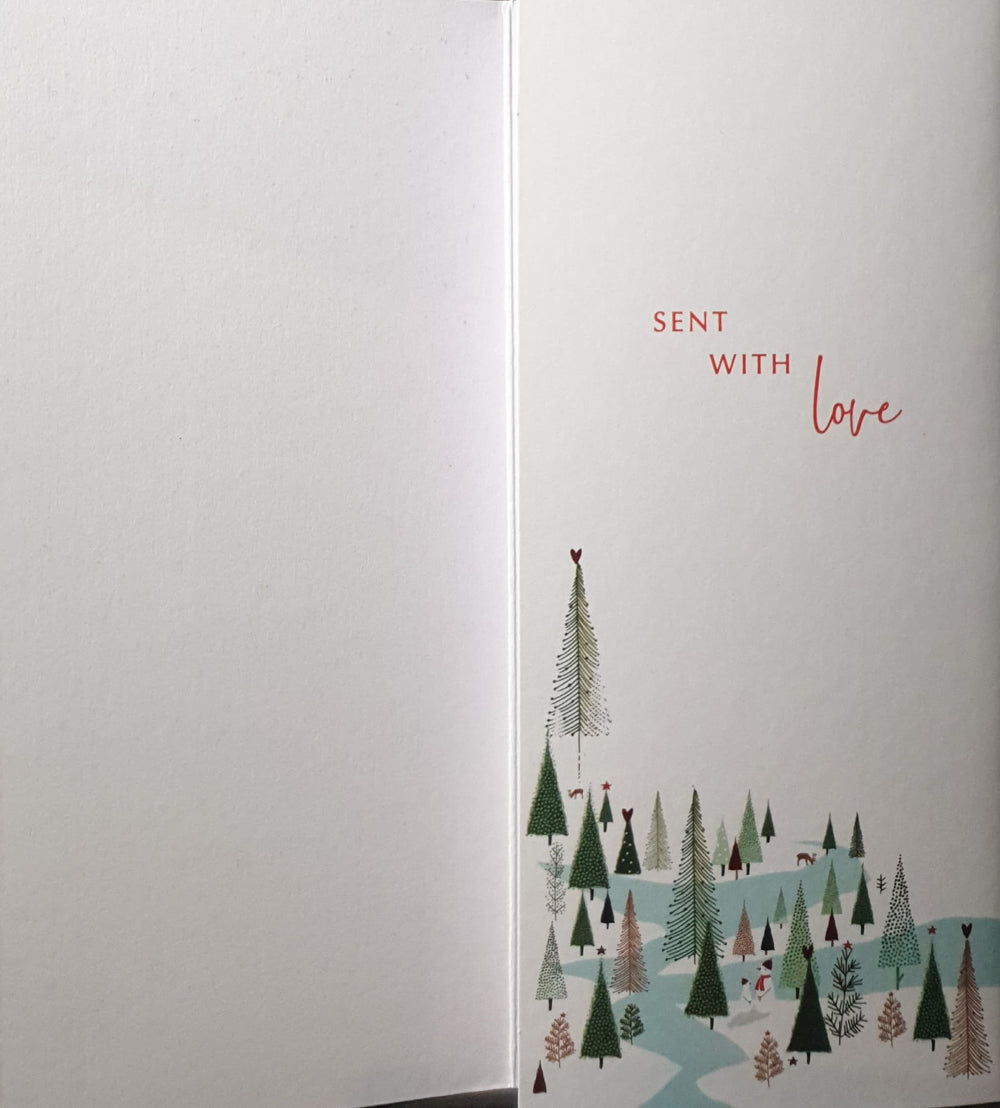 Especially For You Christmas Card - Trees & Moon