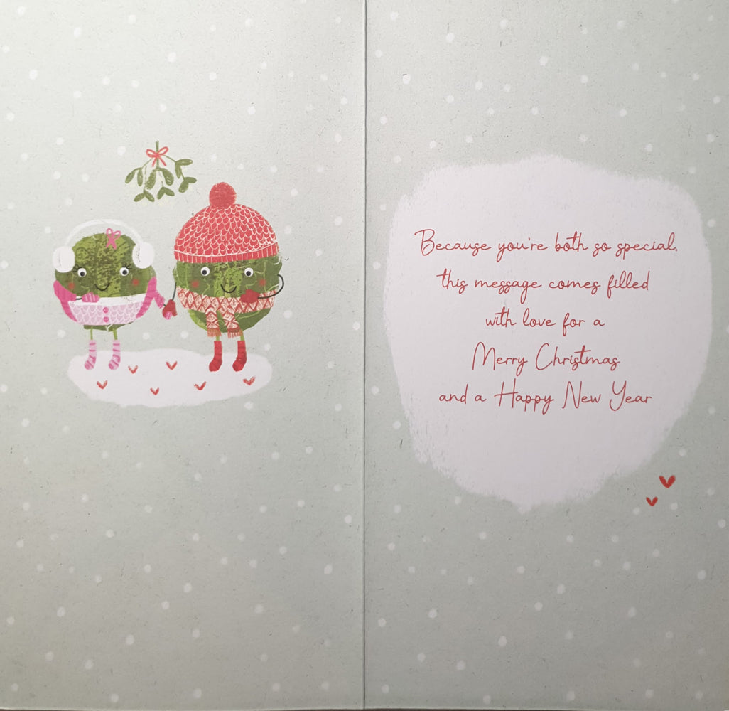 Couple Christmas Card - Green Cookies