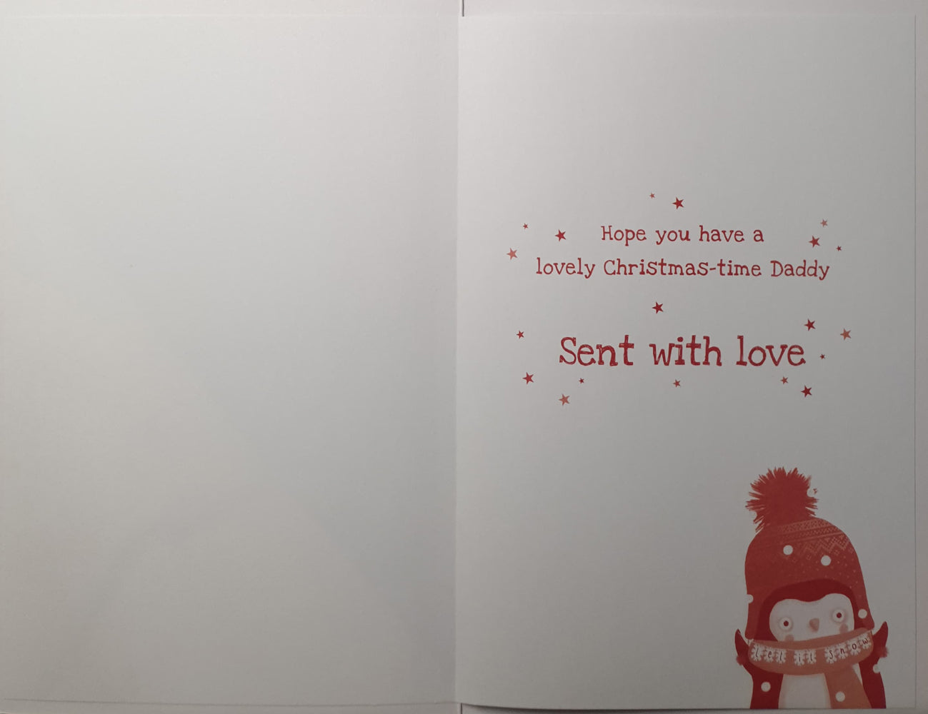 Daddy Christmas Card - Let It Snow