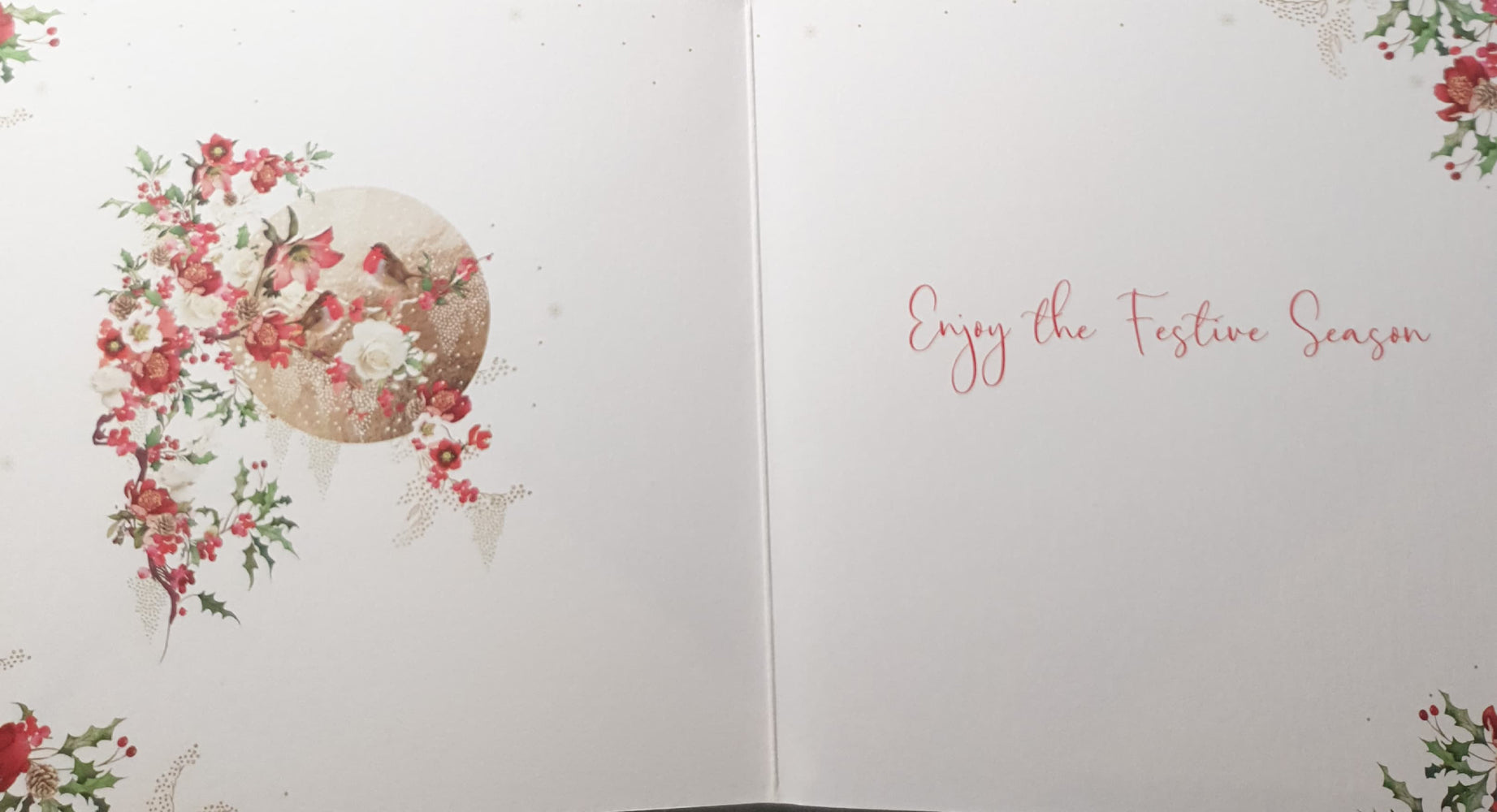 General Christmas Card - Pink Beautiful Flowers