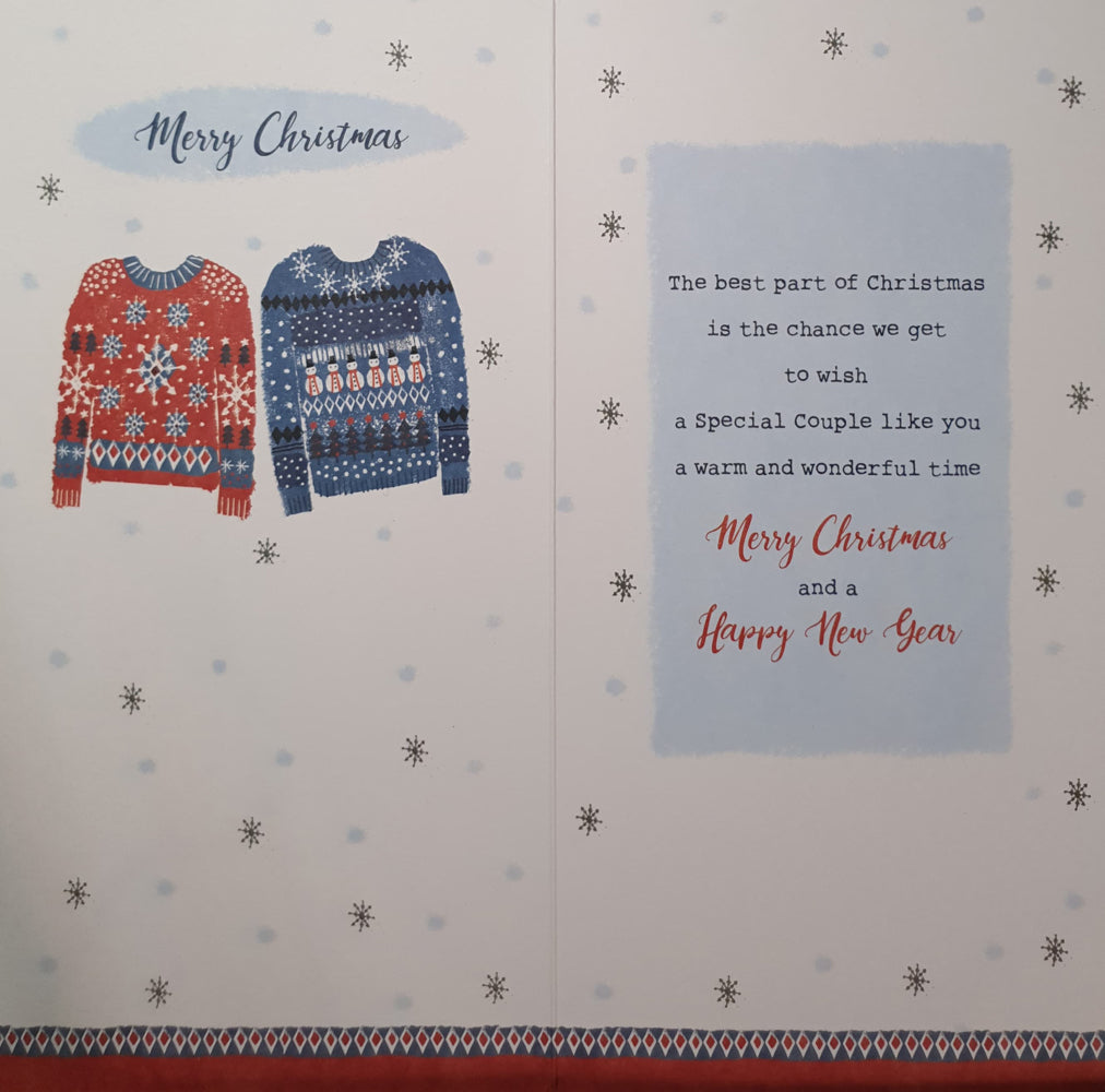 Special Couple Christmas Card - Pair Of Jumpers