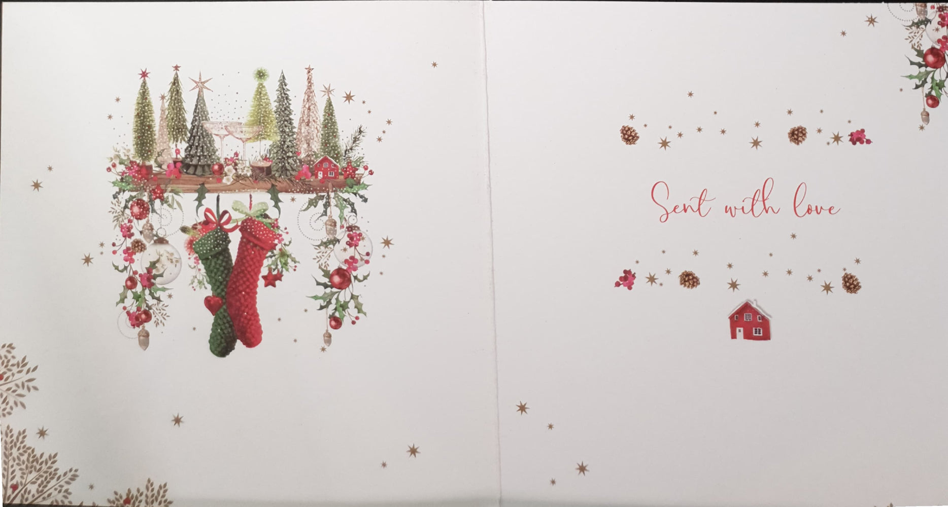 General Christmas Card - Trees & Stockings