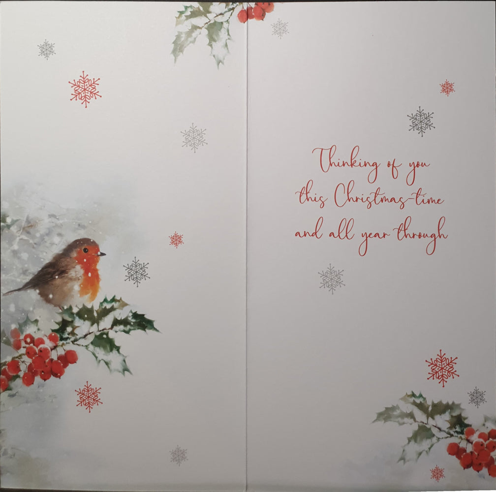 Thinking Of You Christmas Card - Finch & Cherries
