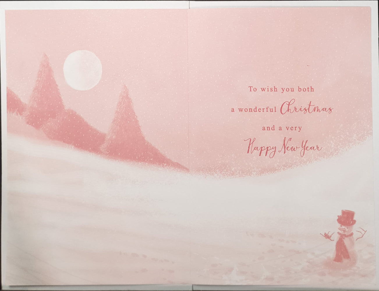 Special Auntie And Uncle Christmas Card - Lovely Finches & Moon