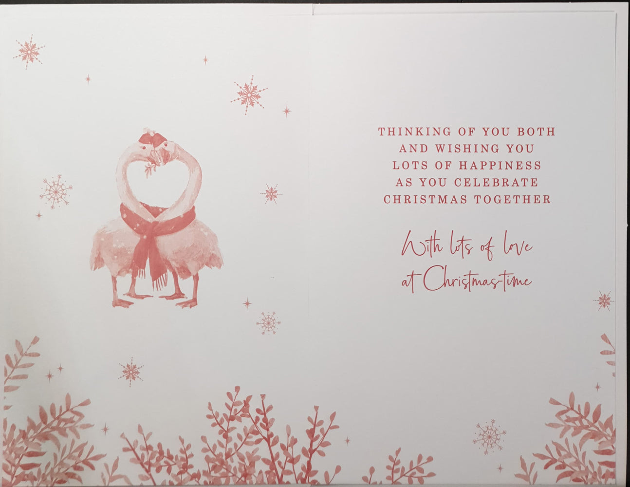 Special Grandparents Christmas Card - Beautiful Swans