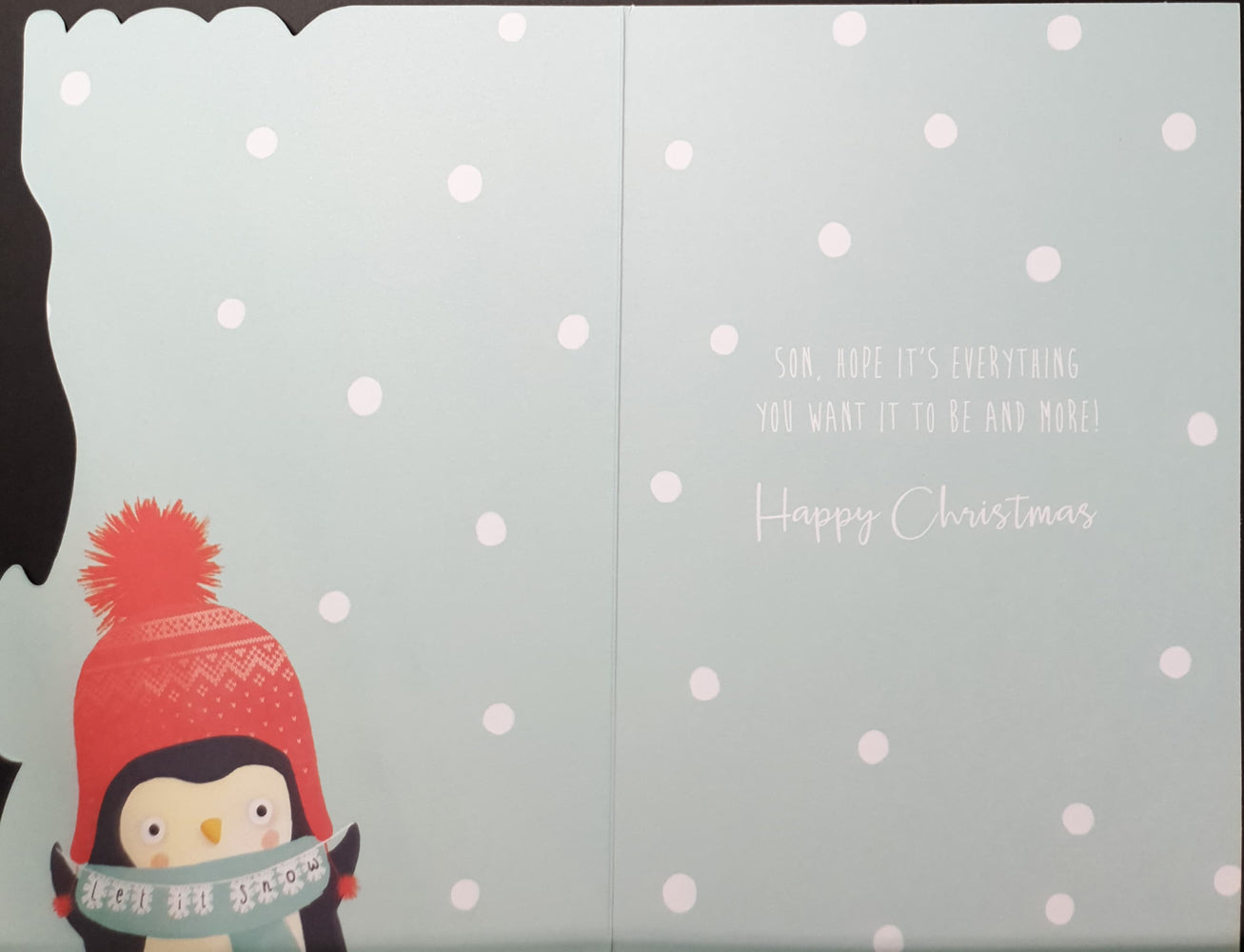 Just For You Son Christmas Card - Let It Snow