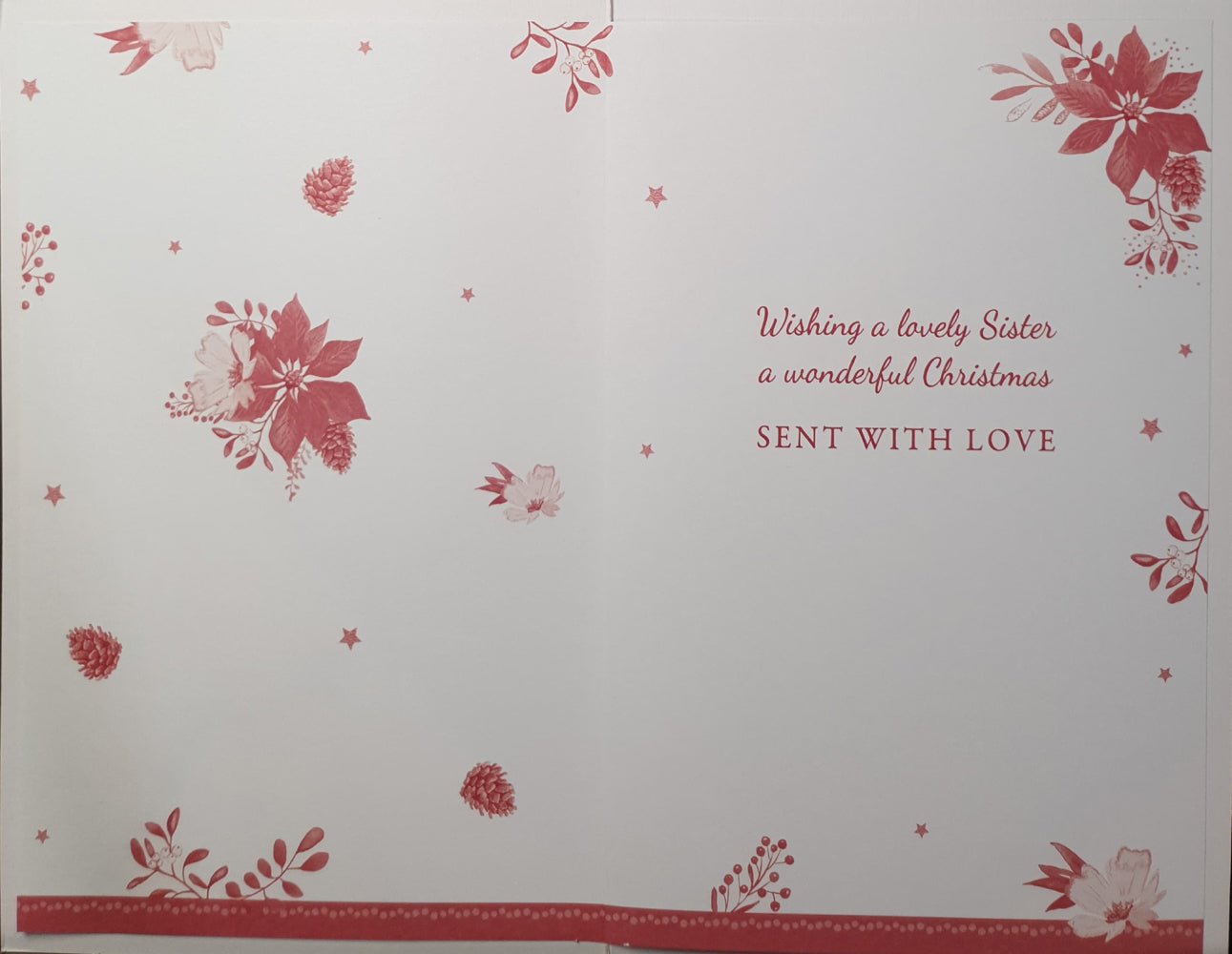 Special Sister Christmas Card - Lots Of Flowers